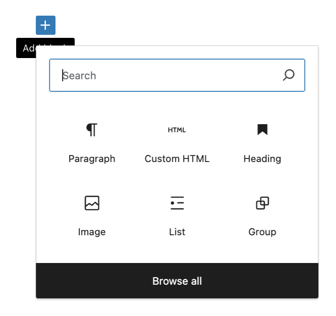 Add Block in WordPress