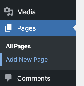 Add New Page in WordPress