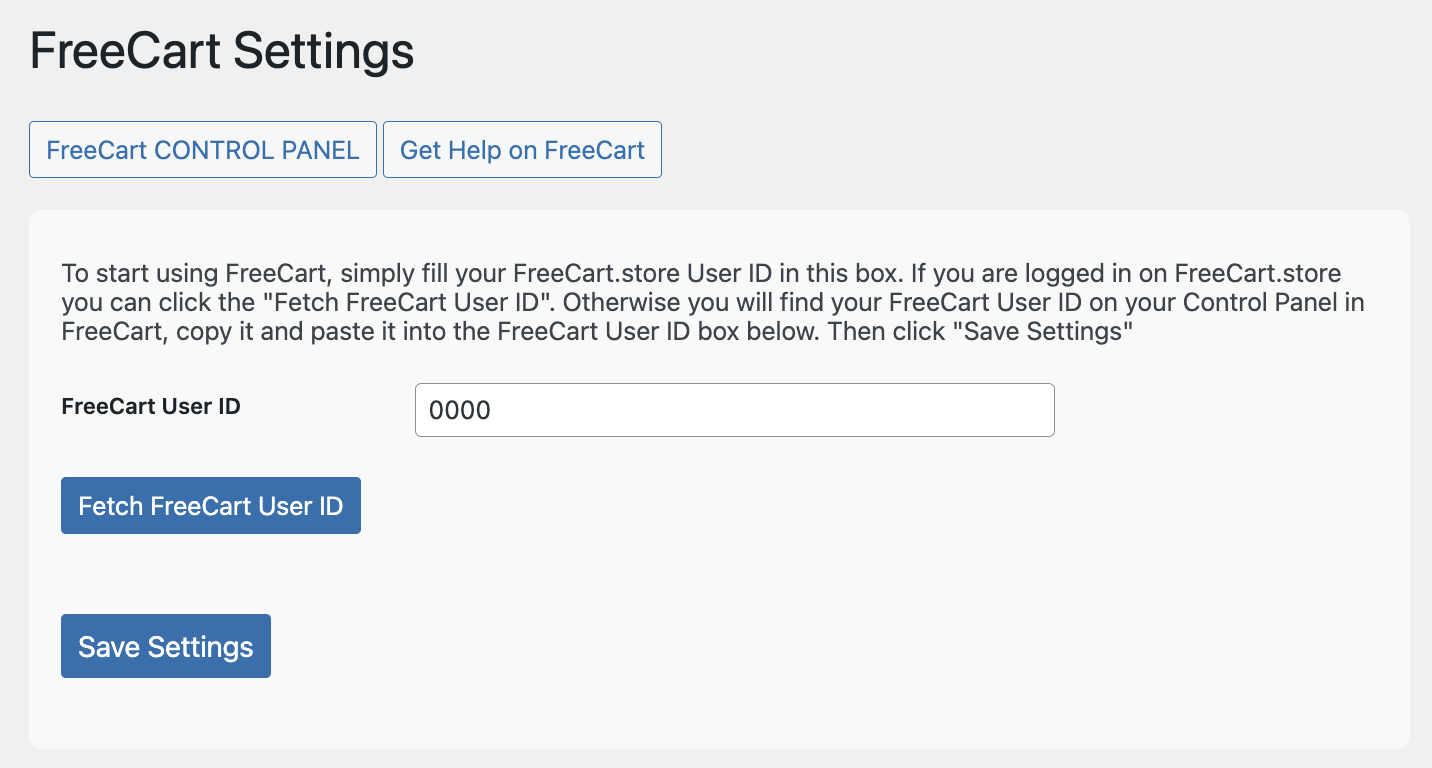 VipCart Settings in WordPress